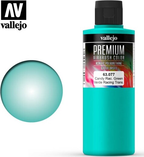 Vallejo - Premium Airbrush Maling - Candy Racing Green 200 Ml