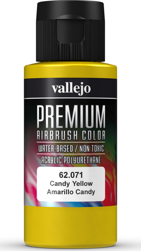 Vallejo - Premium Airbrush Maling - Candy Yellow 60 Ml