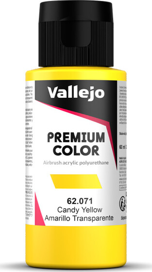 Vallejo - Premium Airbrush Maling - Candy Yellow 60 Ml