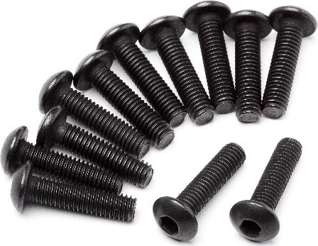 Billede af Cap Head Screw M3x12mm 12 Pcs - Mv24086 - Maverick Rc