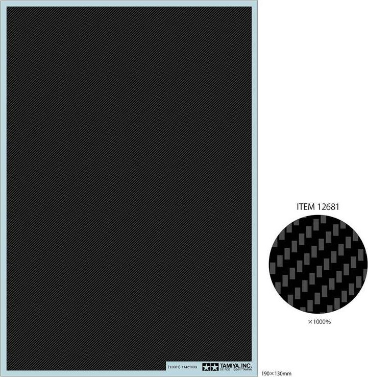 Tamiya - Carbon Decal - Twill Fine - 12681