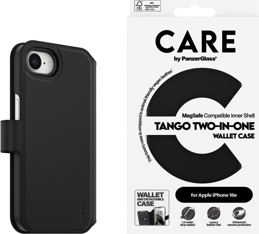 Panzerglass - Care - Iphone 16e - Flip Cover - Sort