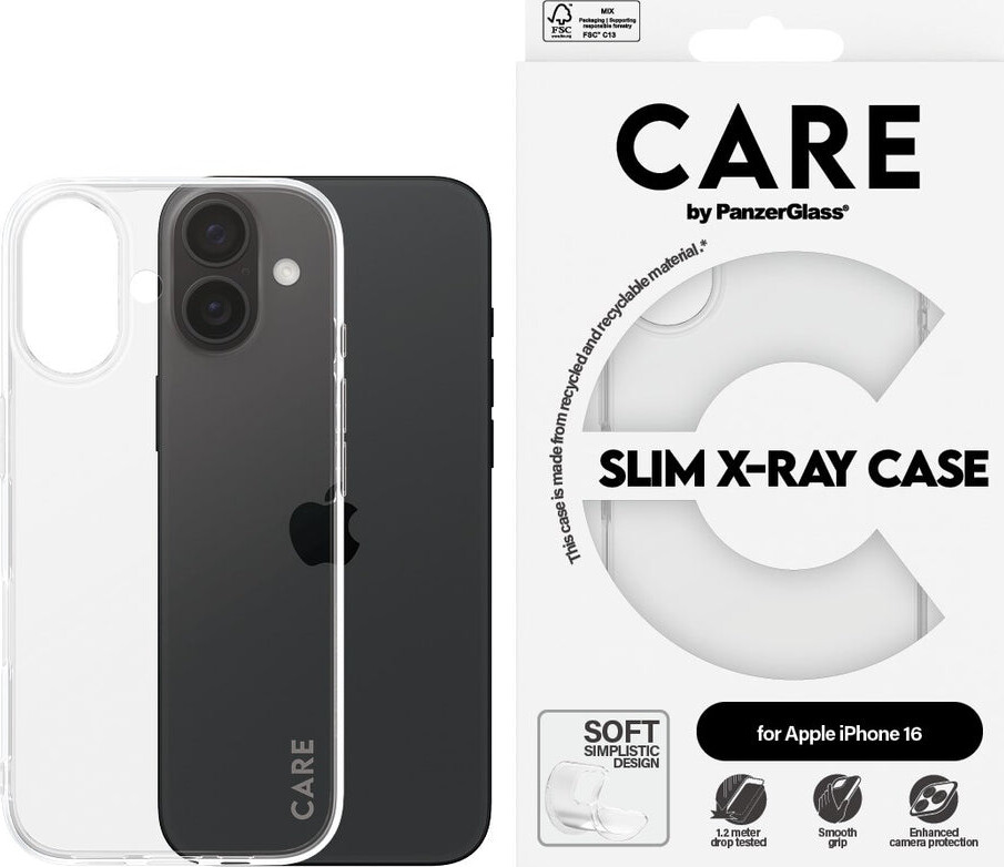 CARE by PanzerGlass Case Fashion X-Ray Soft Basic iPhone 16