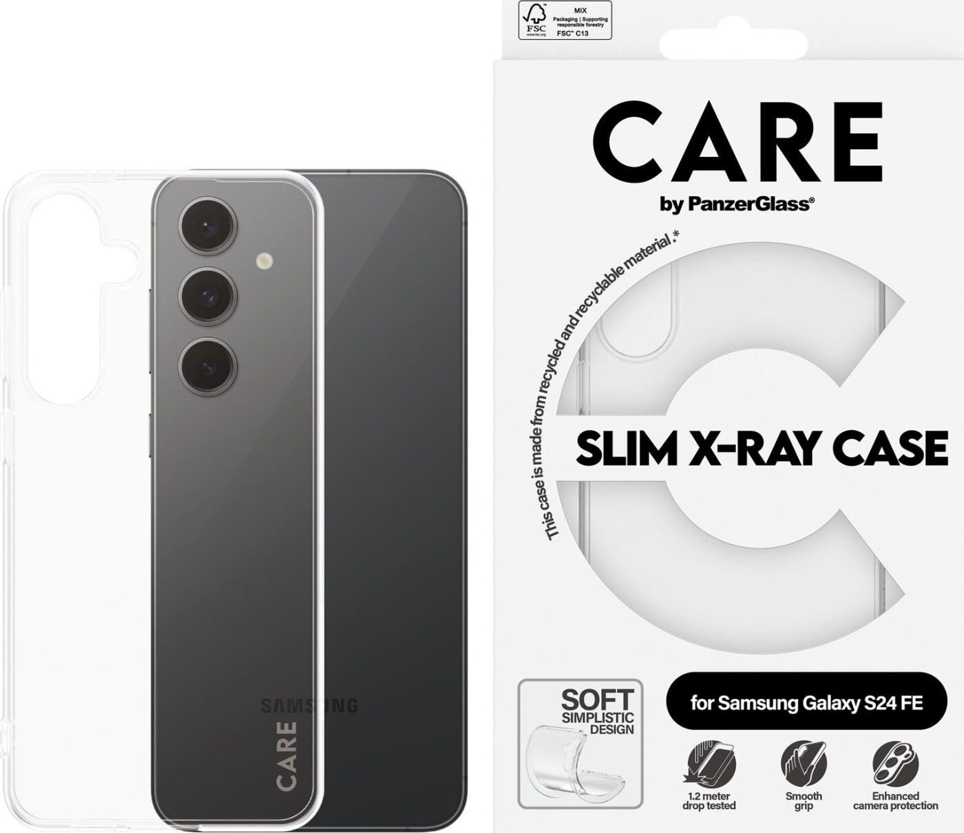 CARE by PanzerGlass Fashionable Case Transparent X-Ray Soft Basic Samsung Galaxy S24 FE