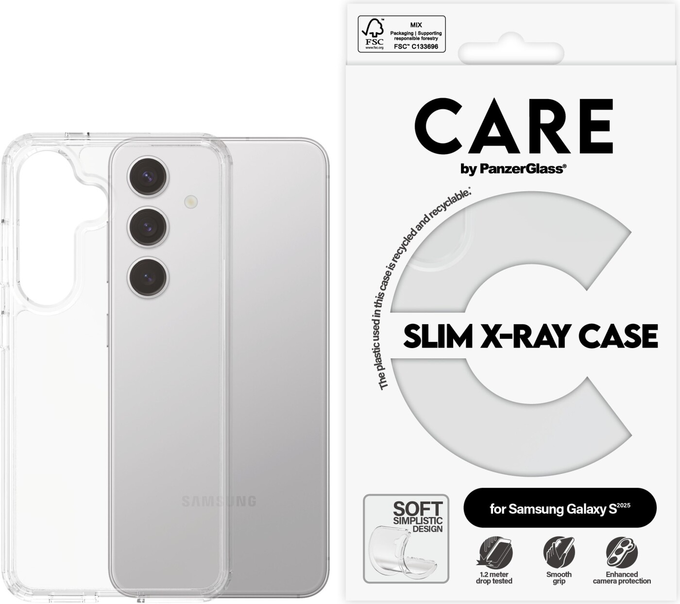 Care By Panzerglass Fashionable Case Transparent X-ray Soft Basic Samsung Galaxy S 2025