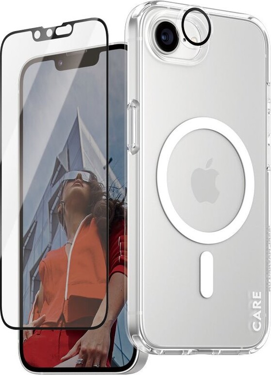 PanzerGlass 3-in-1 Case Flagship Cover + beskyttelsesglas sæt Apple iPhone 16e MagSafe-kompatibel, Stødsikker