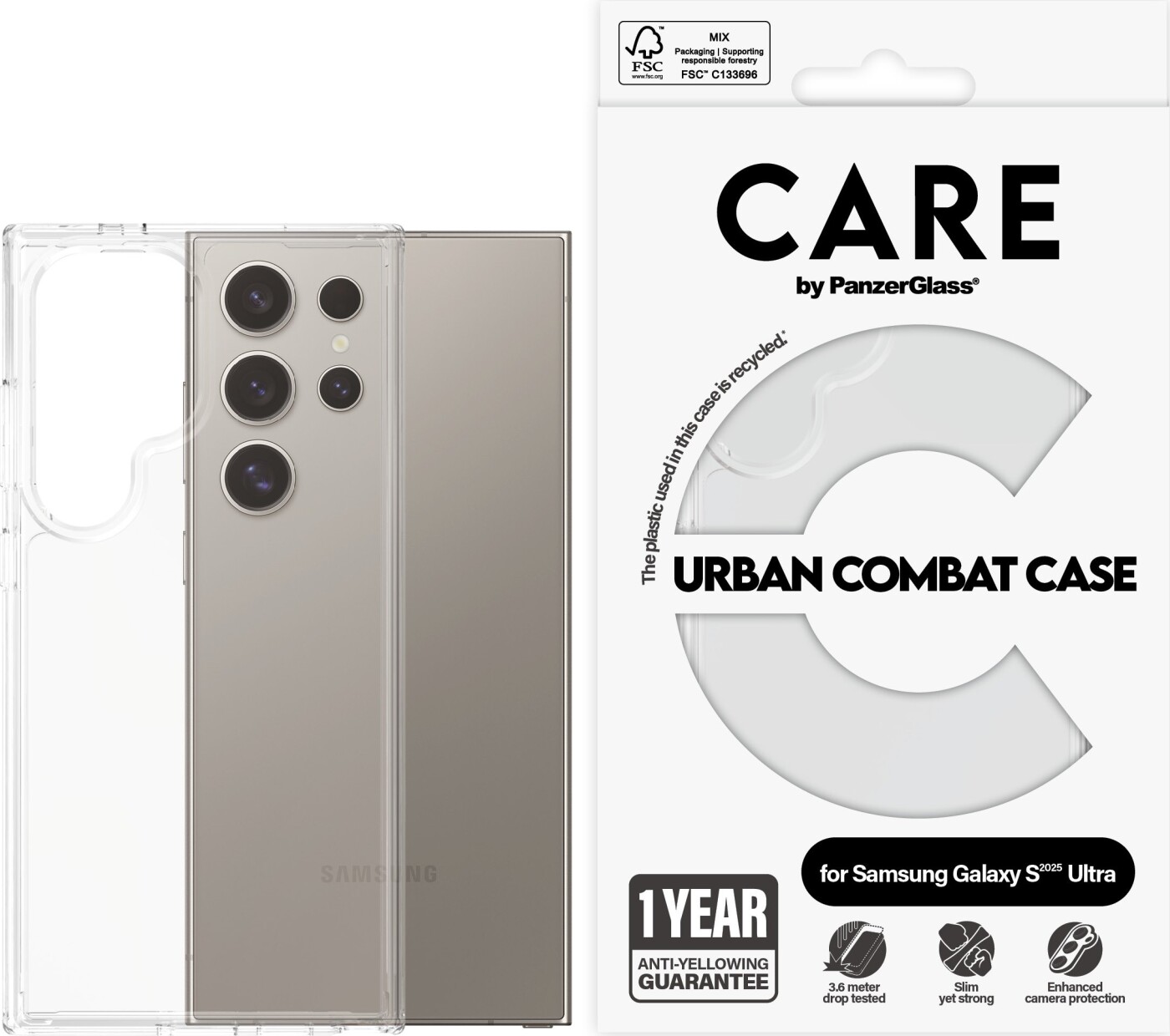 Care By Panzerglass - Samsung Galaxy S 2025 Ultra - Cover - Gennemsigtig