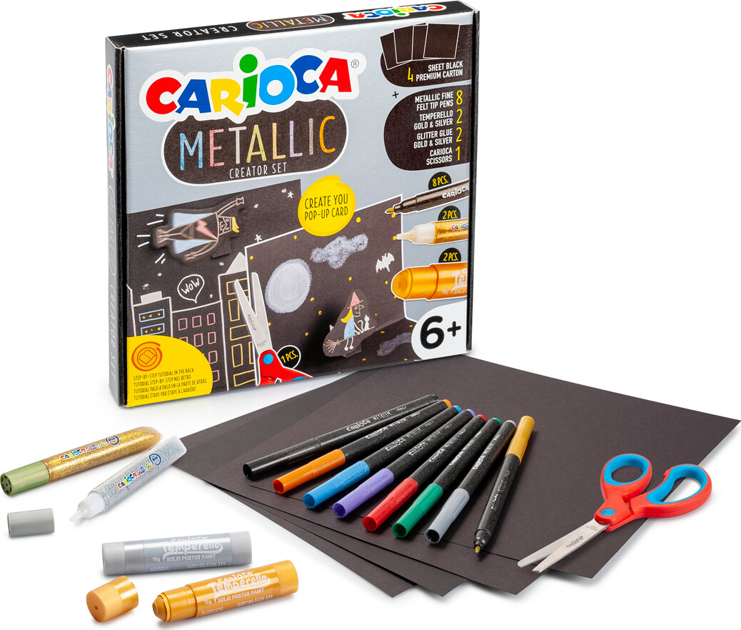 Carioca - Metallic Creator Set - Pop Up Kort Diy - 17 Dele