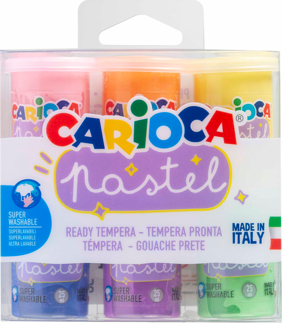 Carioca - Pastel Tempera Maling - 25 Ml - 6 Farver
