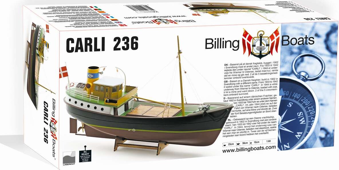 Billing Boats - Carli 236 Model Skib Byggesæt - 1:60 - Bb236