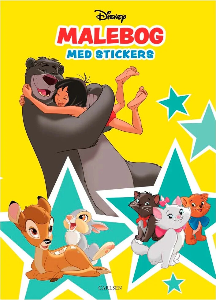 Carlsen - Colouring Book With Stickers - Disney Classics - Bog