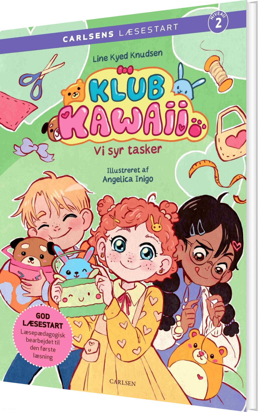 Carlsens Læsestart: Klub Kawaii - Vi Syr Tasker - Line Kyed Knudsen - Bog