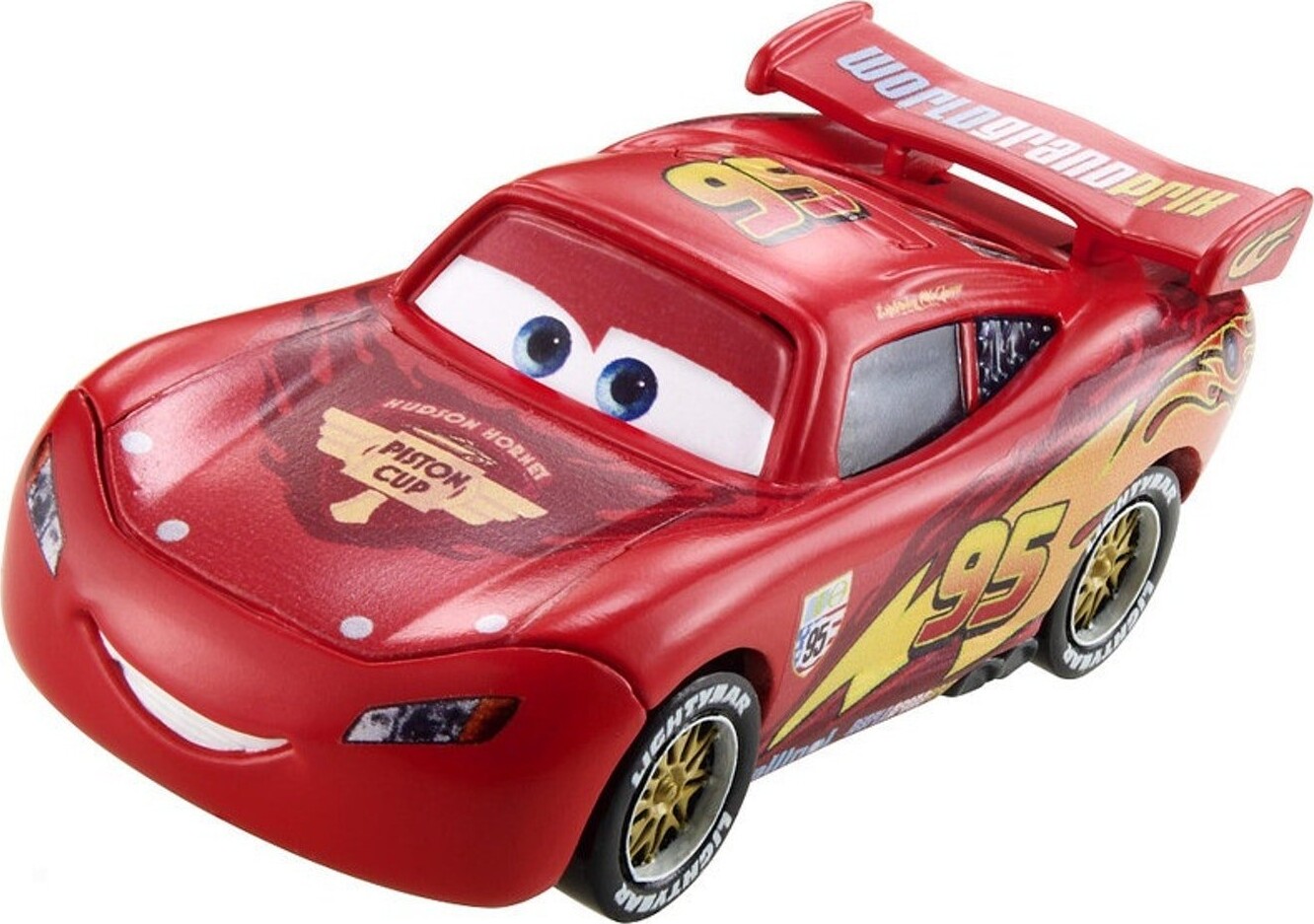 Biler 3 - Legetøjsbil - Die Cast - Lynet Mcqueen Med Racerhjul