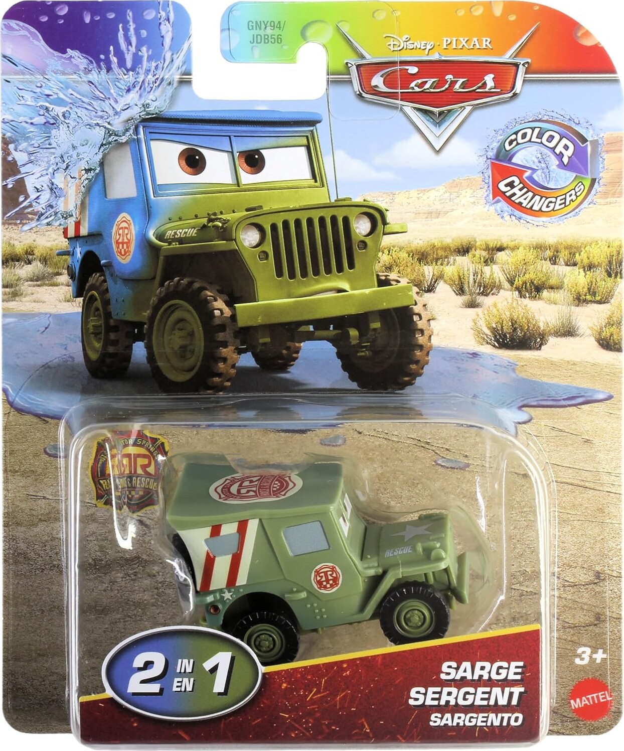Disney Pixar - Cars - Color Changers - Sarge Bil