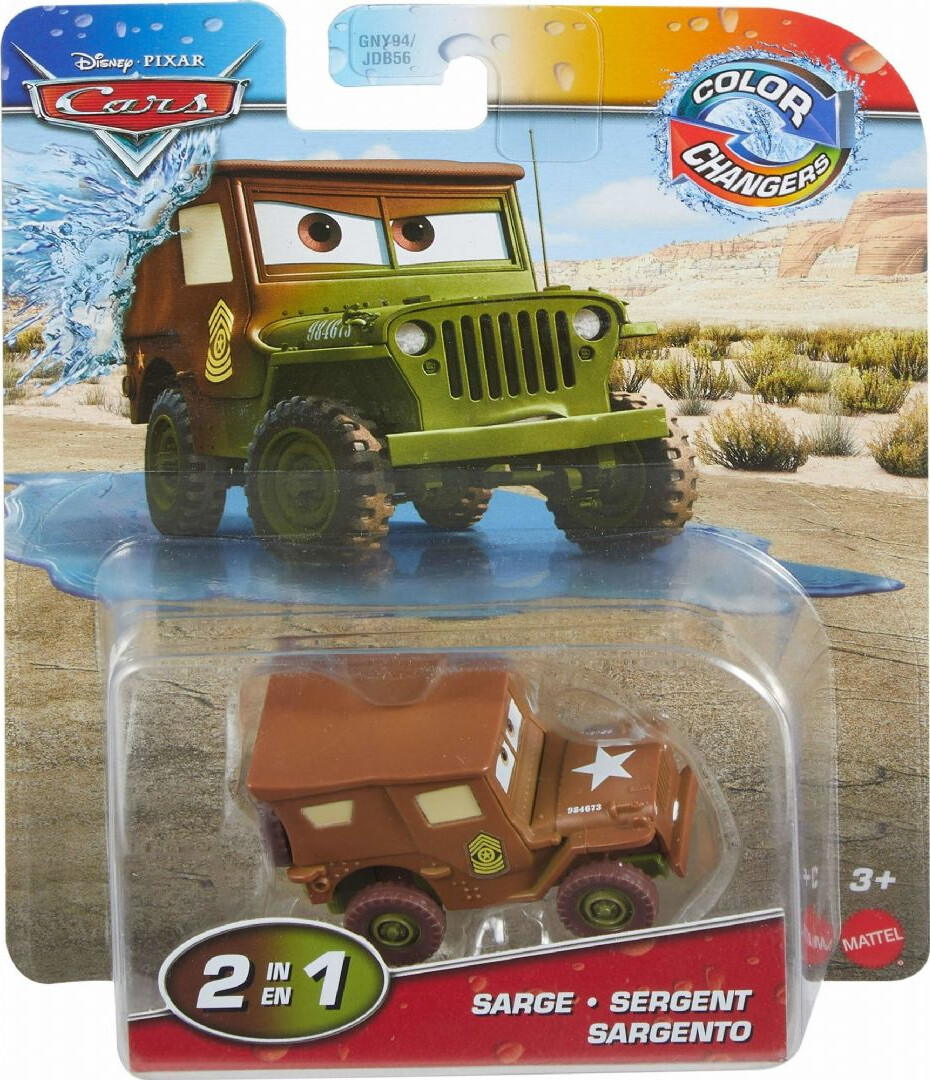 Disney Cars - 2-i-1 Color Changers Bil - Sarge