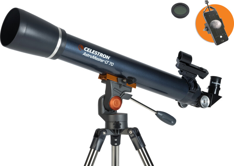 Celestron - Astromaster Lt 70az Stjernekikkert Med Telefonadapter Og Måne Filter