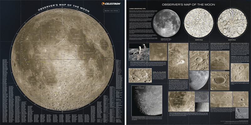Celestron Moon Map - Plakat