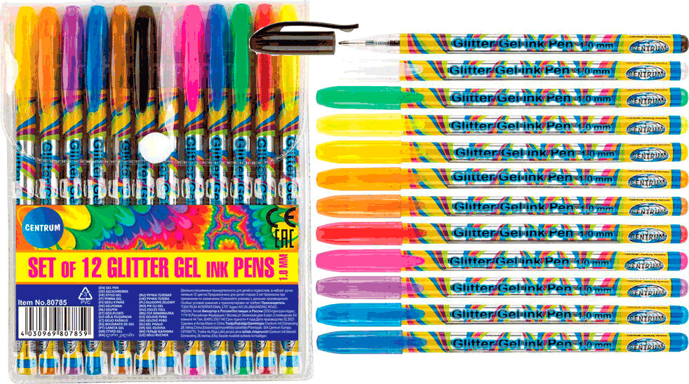 Centrum Glitter Gel Pen 12 Stk.