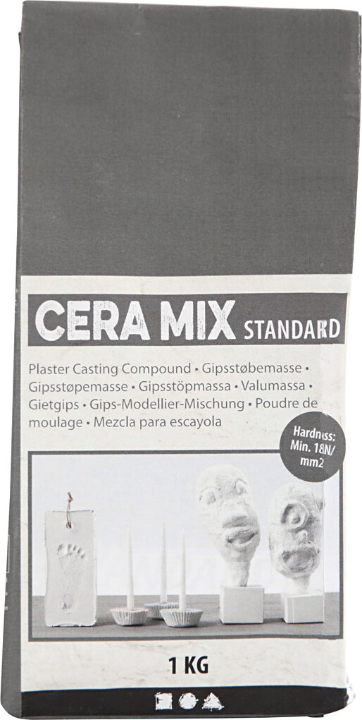 Cera-mix Standard Modelgips - Lys Grå - 1 Kg