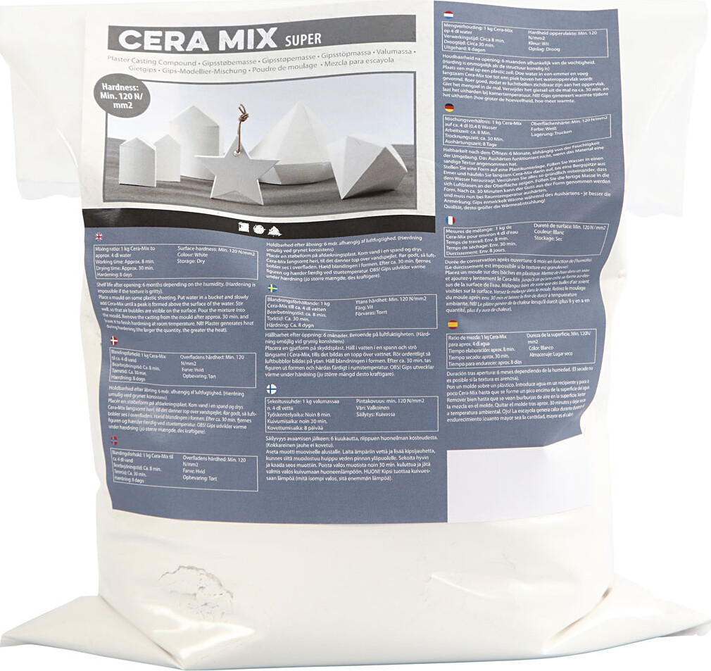 Cera-mix Super Støbemasse - Hvid - 5 Kg