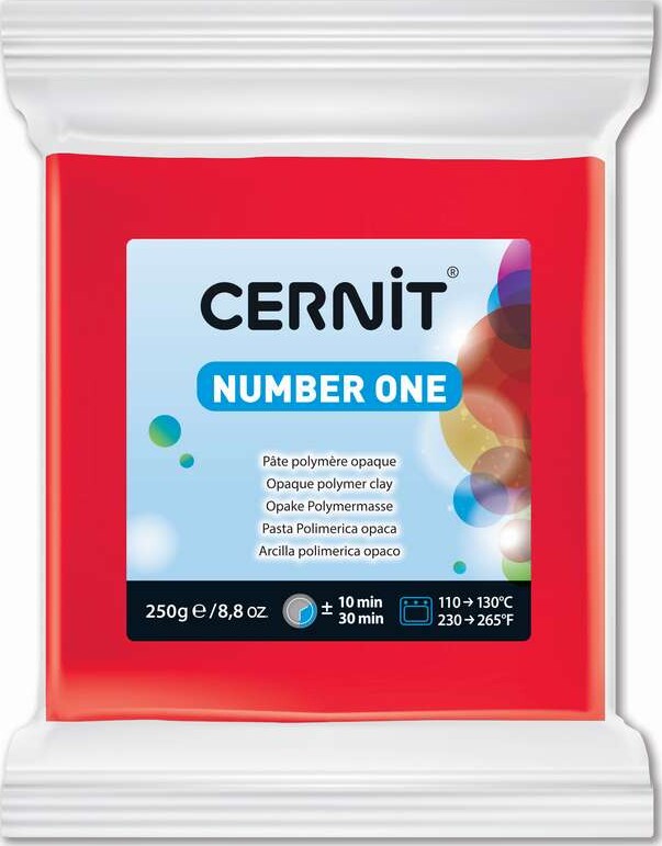 Cernit - Modellervoks - Number One - Rød 250 G