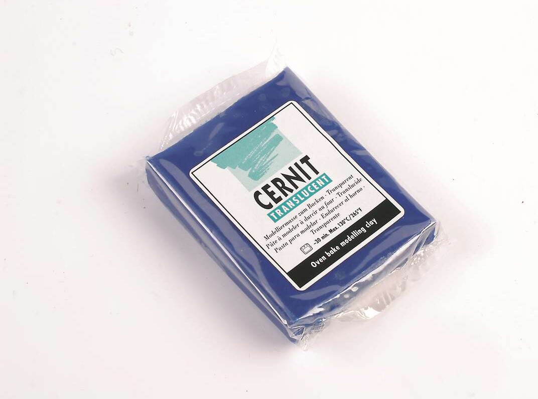 Cernit - Ler - Translucent - Safirblå - 275 - 56 G