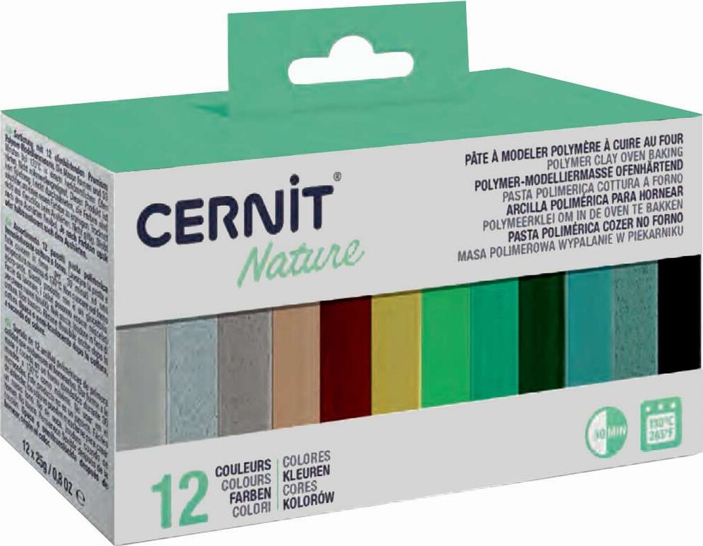Cernit Gaveæske 12x25g, Natur