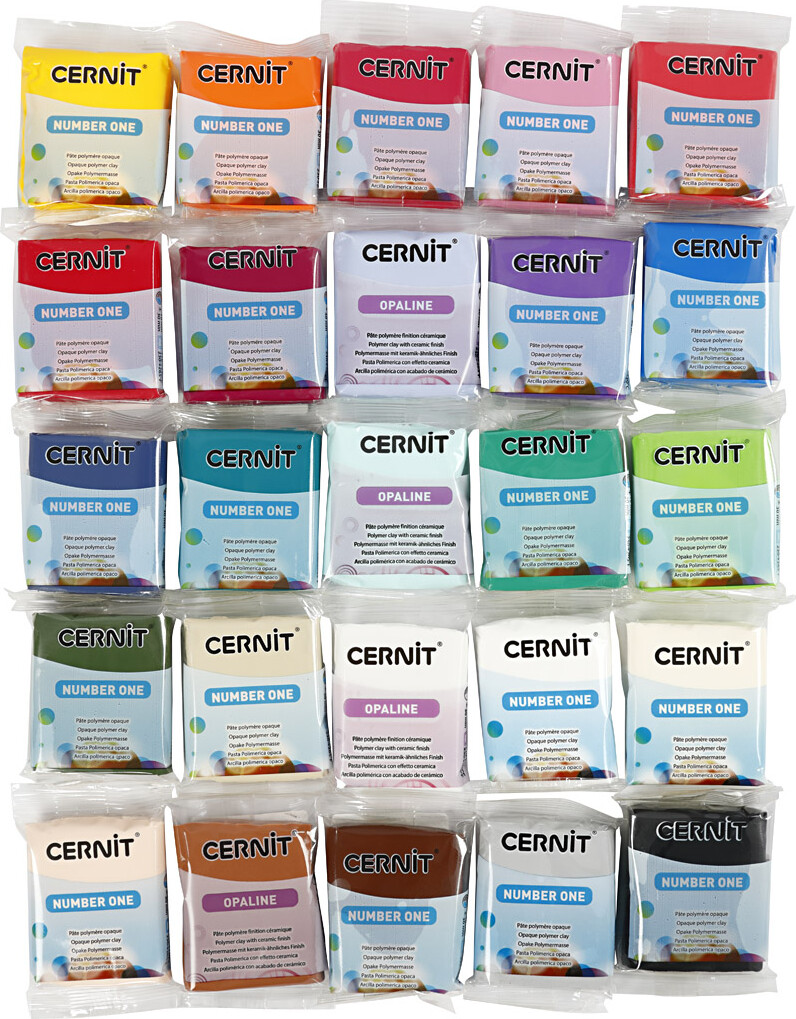 Cernit - Indhold Kan Variere - Assorterede Farver - 25x56 G