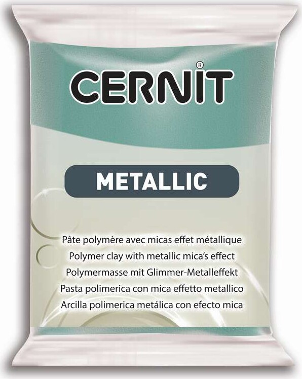 Cernit - Ler - Metallic - Turkis Guld - 054 - 56 G