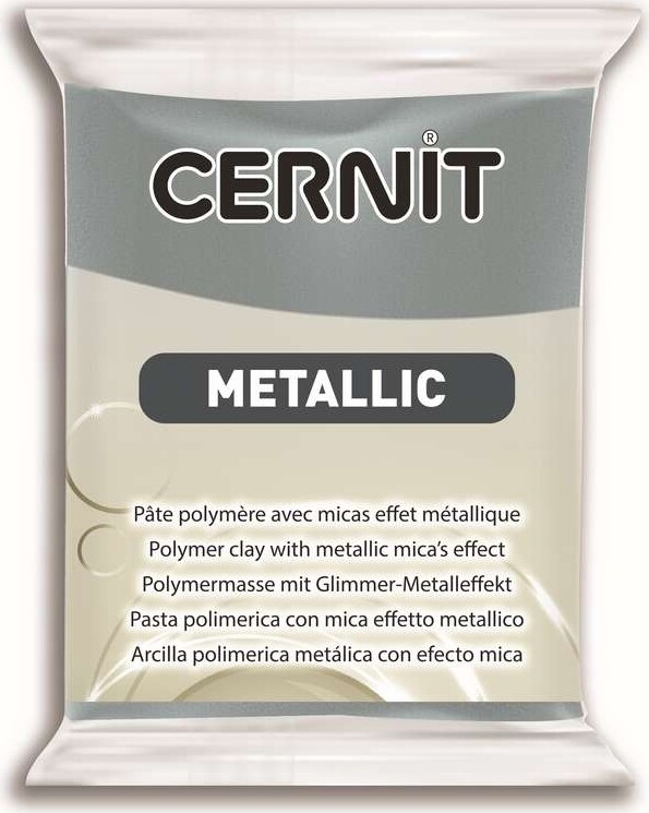 Cernit - Ler - Metallic - Stål - 167 - 56 G