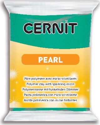 Se Cernit - Ler - Pearl - Perlemor Grøn - 600 - 56 G hos Gucca.dk