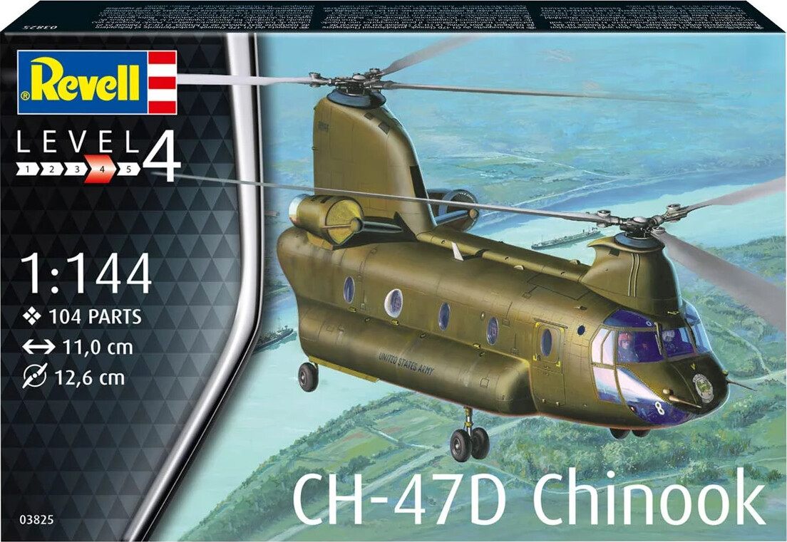 Revell - Chinook Ch-47d Model - 1:144 - Level 4 - 03825