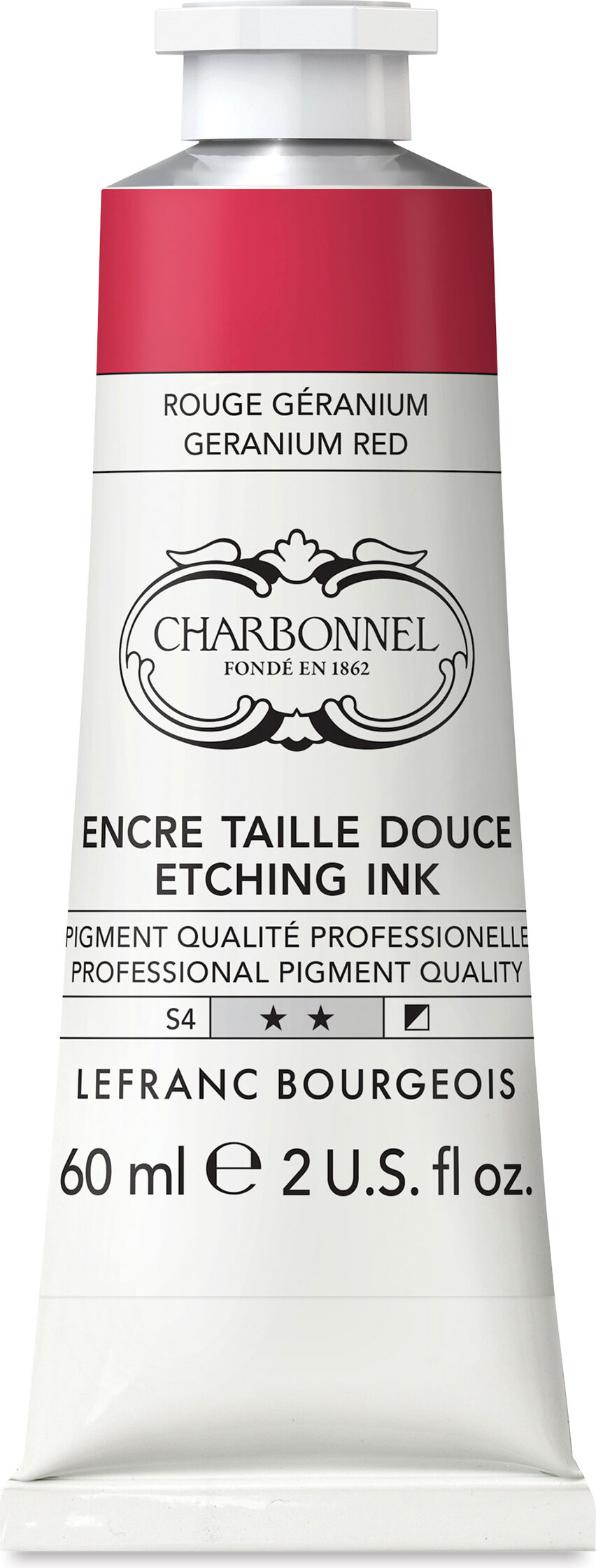 Charbonnel - Etching Ink - Tryksværte - Geranium Red 60 Ml