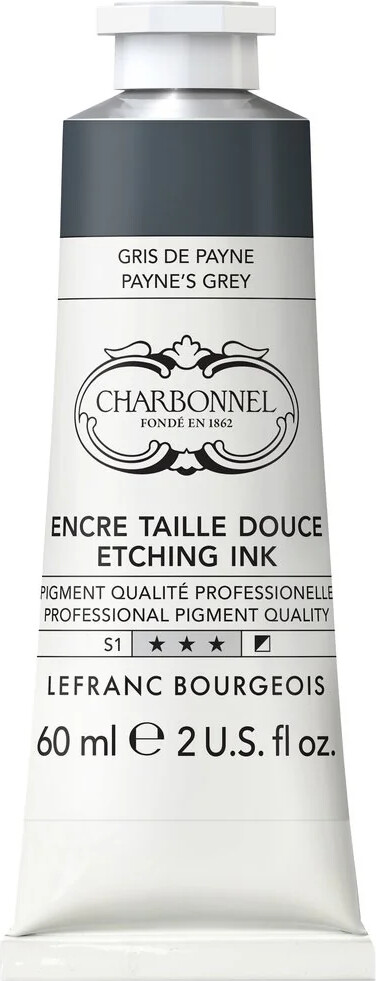 Charbonnel - Etching Ink - Tryksværte - Paynes Grey 60 Ml