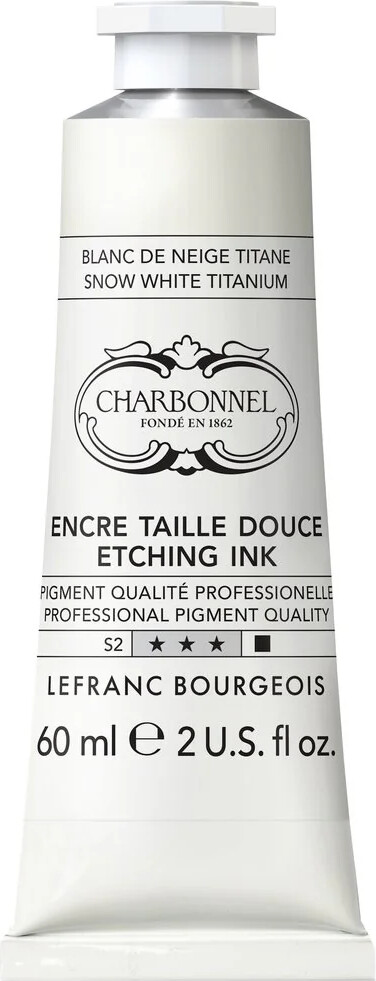 Charbonnel - Etching Ink - Tryksværte - Snow White Titanium 60 Ml