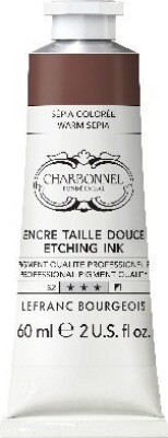 Charbonnel - Etching Ink - Tryksværte - Warm Sepia 60 Ml