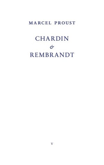 Billede af Chardin Og Rembrandt - Marcel Proust - Bog