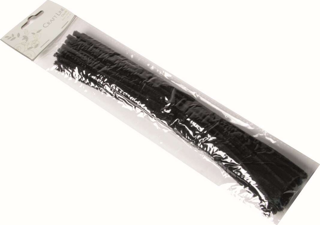 Piberensere - L 30 Cm - B 6 Mm - Sort - 25 Stk. - Craft Line