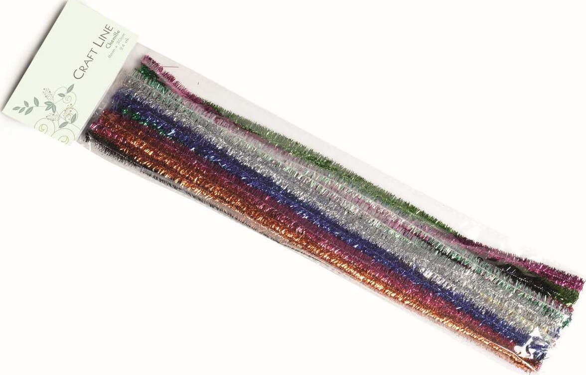 Piberensere - L 30 Cm - B 8 Mm - Glitter - Forskellige Farver - 24 Stk.