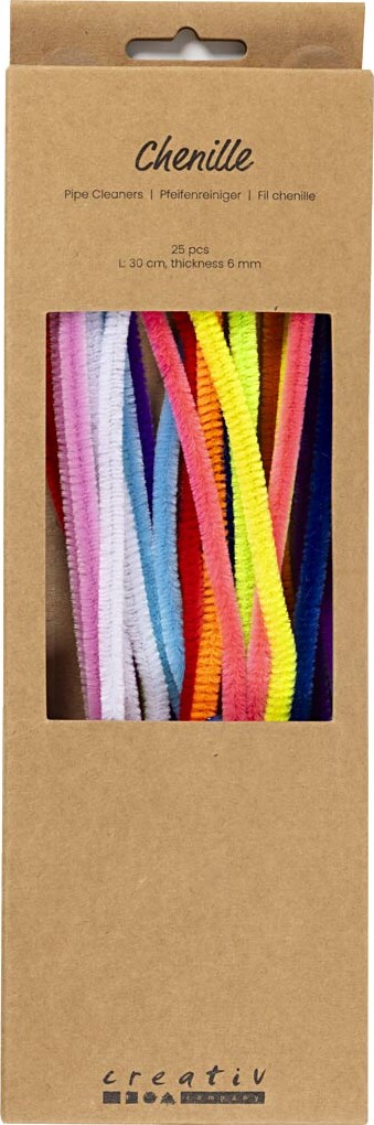 Chenille - L 30 Cm - Tykkelse 6 Mm - Colorful billede