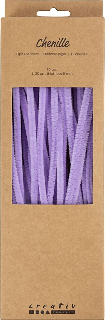 Chenille - L 30 Cm - Tykkelse 6 Mm - Lilla billede