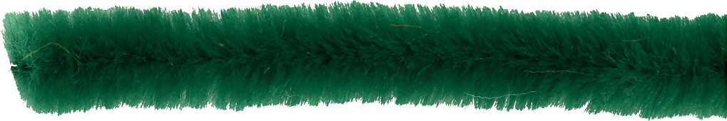 Chenille Piberensere - L 30 Cm - Tykkelse 6 Mm - Mørk Grøn - 50 Stk. billede