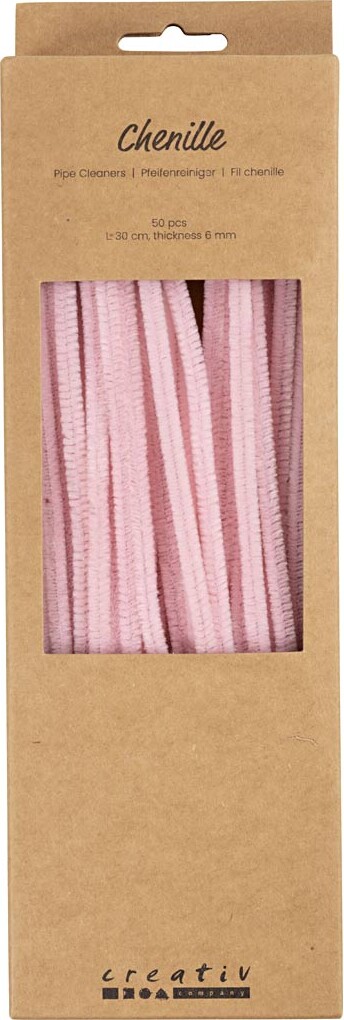 Chenille - L 30 Cm - Tykkelse 6 Mm - Rosa billede