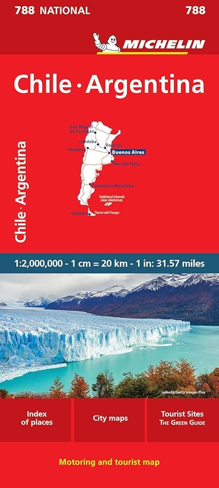 Billede af Chile Argentina, Michelin National Map 788 - Diverse - English Book
