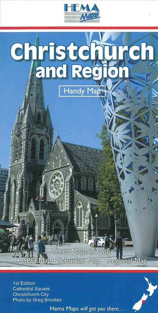 Billede af Christchurch And Region - Hema Maps - English Book