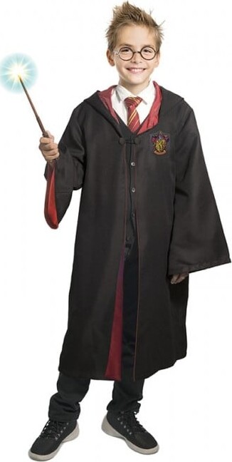 4: Harry Potter Kostume Med Tryllestav - Deluxe - 5-7 år