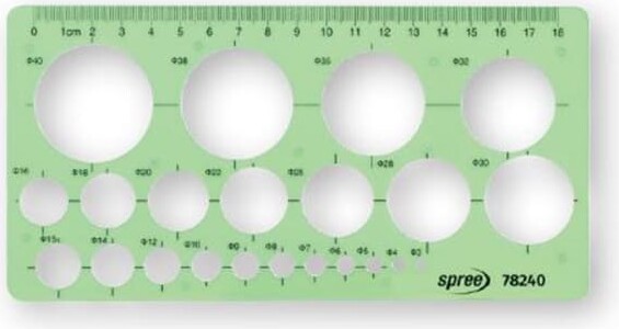 Cirkel Skabelon - ø 3 Mm - ø 40 Mm - Spree