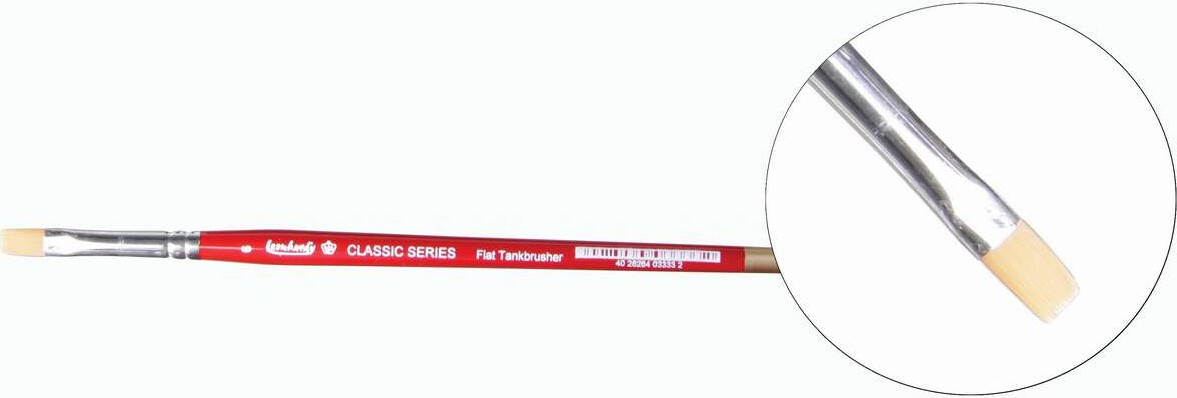 Pensel Med Mårhår - Classic Flat Tank 6 - Leonhardy