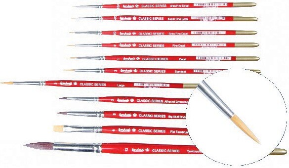 Se Leonhardy - Classics: Large Brush Pensel (Size 3) - WIT-429006 hos Gucca.dk