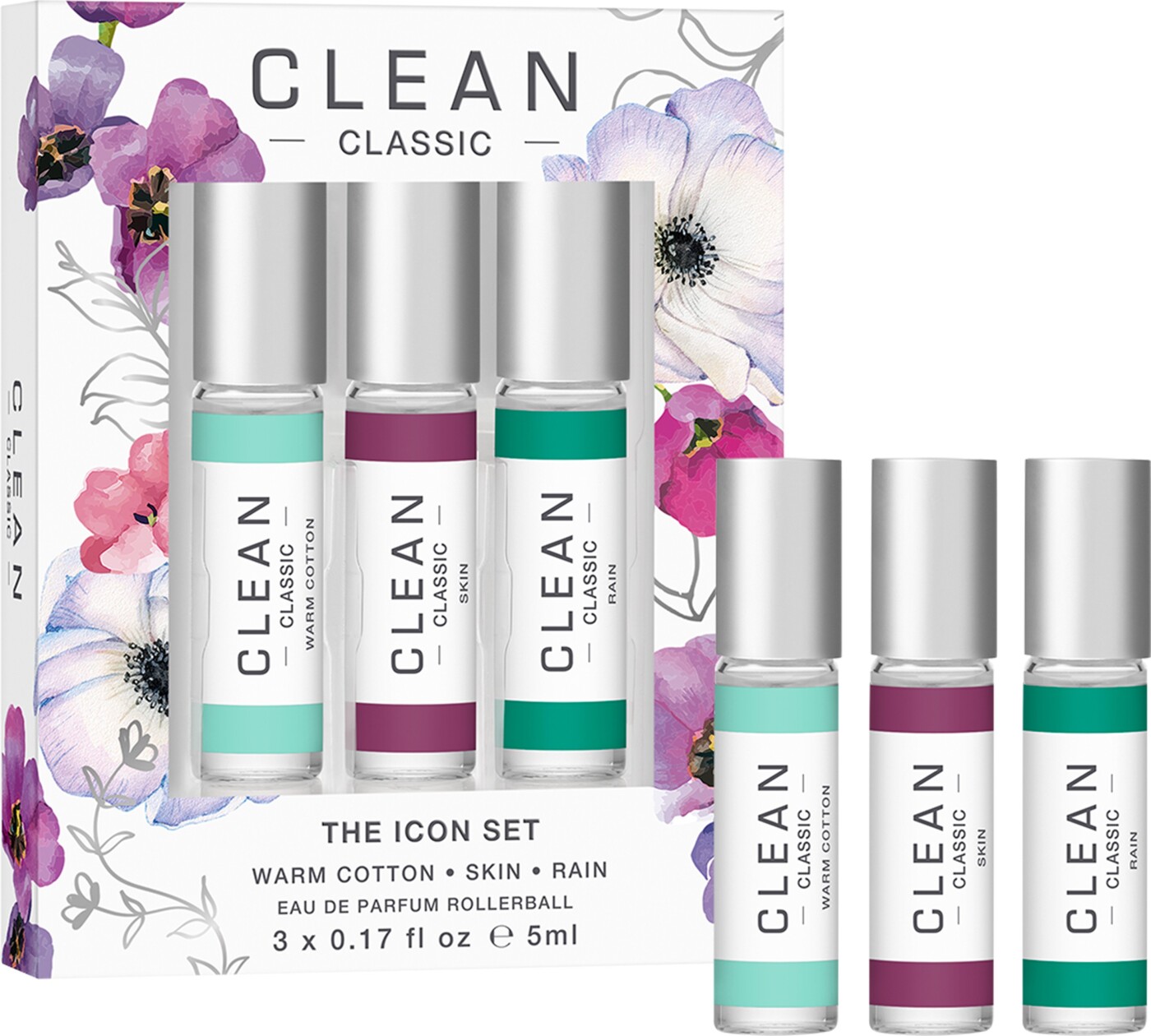 Clean Classic Rollerball Layering "The Icon Set", 3x5ml.